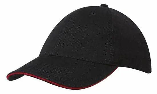Headwear Brushed Heavy Cotton Cap With Sandwich Trim X12 - 4210 - City Workwear