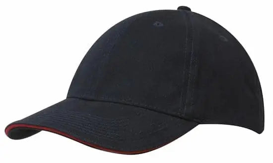 Headwear Brushed Heavy Cotton Cap With Sandwich Trim X12 - 4210 - City Workwear