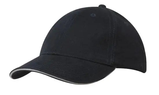 Headwear Brushed Heavy Cotton Cap With Sandwich Trim X12 - 4210 - City Workwear