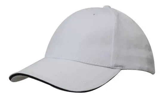 Headwear Brushed Heavy Cotton Cap With Sandwich Trim X12 - 4210 - City Workwear