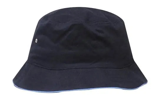 Headwear Bucket Hat With Sandwich Trim Brushed Heavy Sports Twill *no Sandwich* X12 - City Workwear