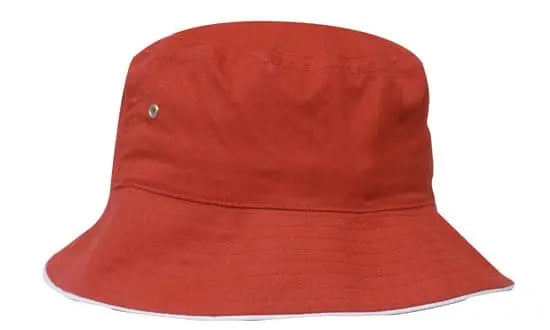 Headwear Bucket Hat With Sandwich Trim Brushed Heavy Sports Twill *no Sandwich* X12 - City Workwear