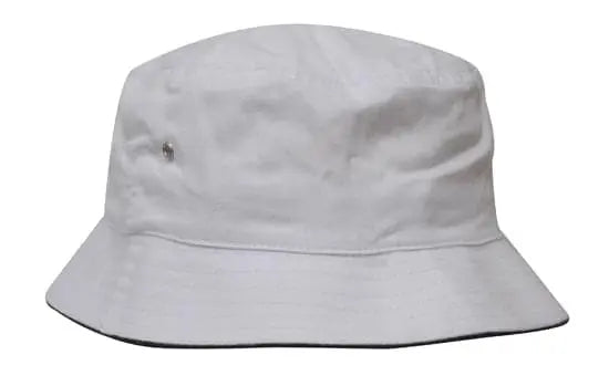 Headwear Bucket Hat With Sandwich Trim Brushed Heavy Sports Twill *no Sandwich* X12 - City Workwear