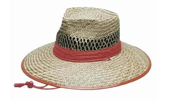 Headwear Safety Straw - Orange Trim Hat X12 - S4261 - City Workwear