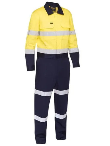 Bisley Taped Hi Vis Work Coverall With Waist Zip Opening BC6066T - City Workwear
