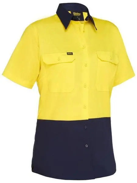 Bisley Women's Cool Lightweight Hi Vis Drill Shirt BL1895 - City Workwear