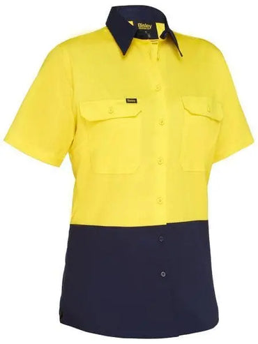 Bisley Women's Cool Lightweight Hi Vis Drill Shirt BL1895 - City Workwear