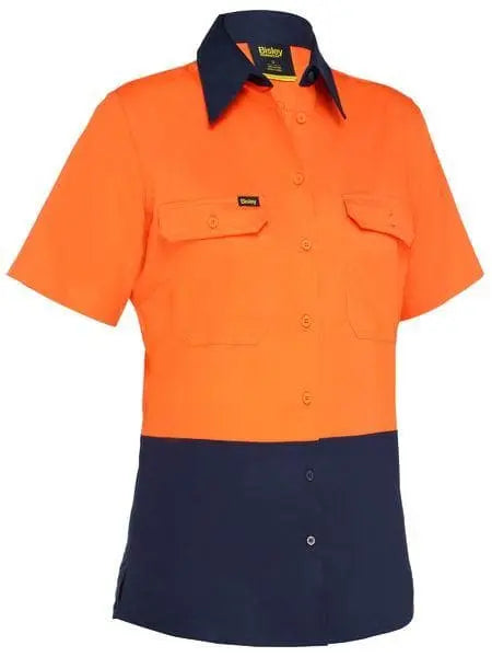 Bisley Women's Cool Lightweight Hi Vis Drill Shirt BL1895 - City Workwear