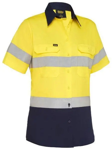 Bisley Women's Taped Cool Lightweight Hi Vis Drill Shirt BL1896 - City Workwear