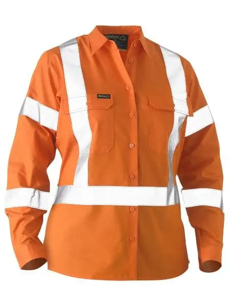 Women's X Taped Hi Vis Recycled Drill Shirt BL6266XT - City Workwear