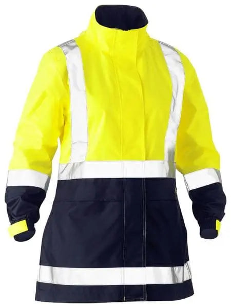 Bisley Women's Taped Hi Vis Recycled Rain Shell Jacket BJL6766T - City Workwear