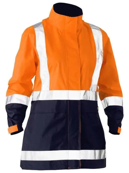 Bisley Women's Taped Hi Vis Recycled Rain Shell Jacket BJL6766T - City Workwear