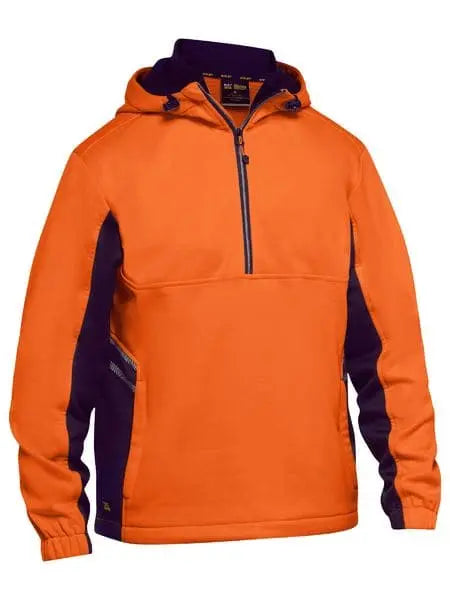 Bisley Workwear Hi Vis Water Repellent Fleece Hoodie BK6571 - City Workwear