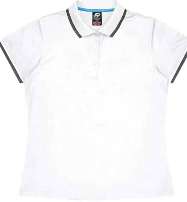 Aussie Pacific Portsea Lady Polo Shirt 2321 Aussie Pacific WHITE/SLATE 6
