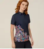 Water Dreaming Women's Indigenous Corporate Polo Shirt CATUQV - Simply Scrubs Australia