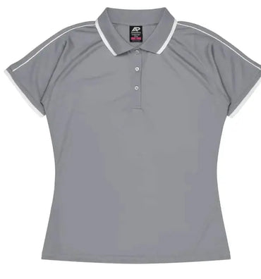 Aussie Pacific Double Bay Lady Polo Shirt 2322  Aussie Pacific SILVER/WHITE 6
