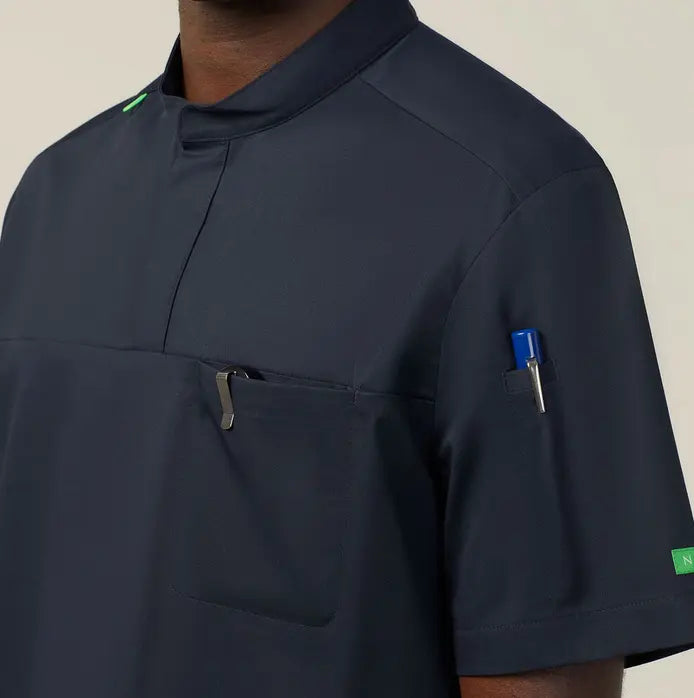Next-Gen Antibacterial Doherty Mandarin Collar Scrub Top CATRFN - City Workwear