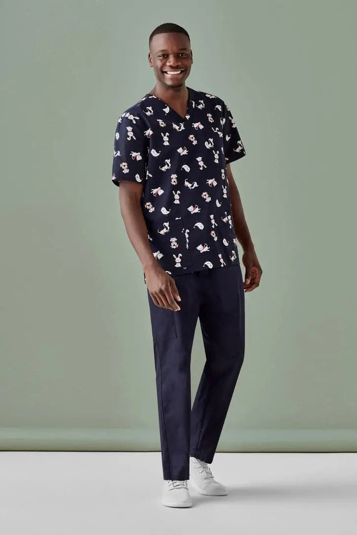 Men's Printed Best Friends Scrub Top CST147MS - Simply Scrubs Australia