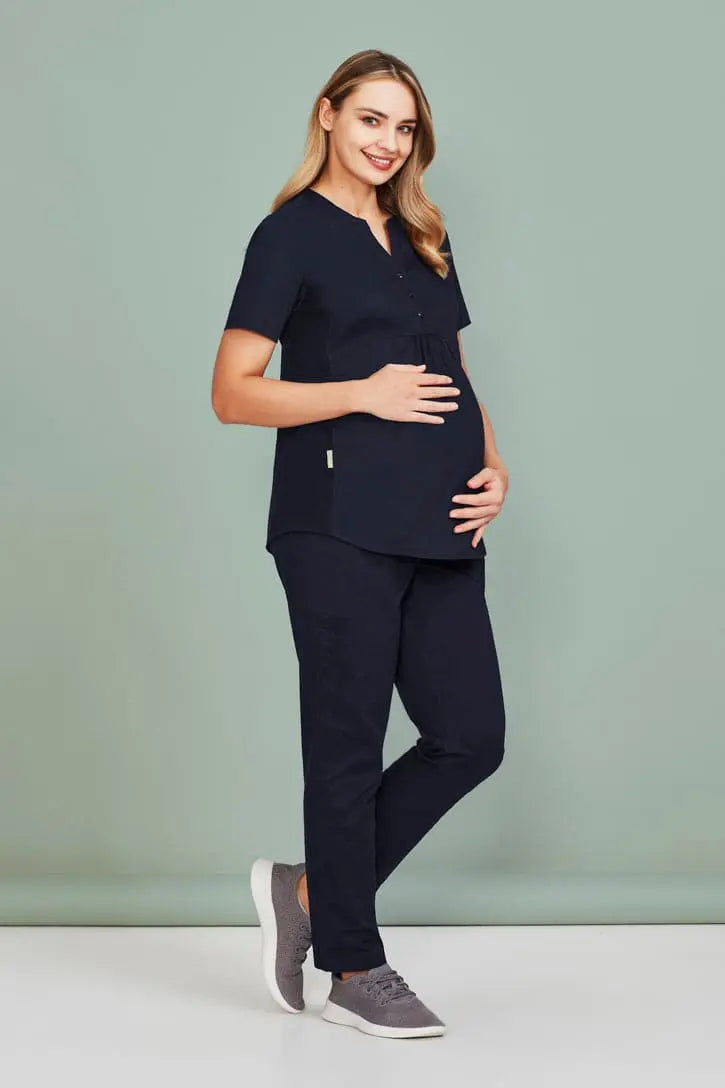 Biz Care Women's Maternity Scrub Top CST243LS - Flash Uniforms