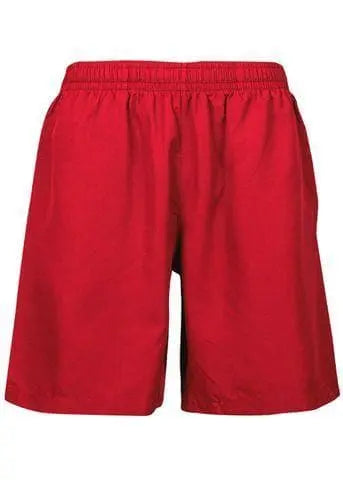 Aussie Pacific Kids Pongee Shorts 3602 Active Wear Aussie Pacific Red 4