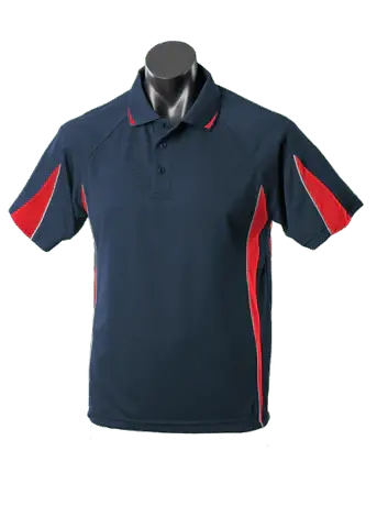 Aussie Pacific Men's Eureka Polo Shirt 1304 Casual Wear Aussie Pacific Navy/Red/Ashe S