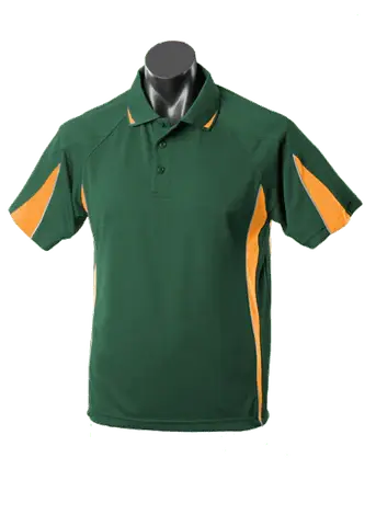 Aussie Pacific Men's Eureka Polo Shirt 1304 Casual Wear Aussie Pacific Bottle/Gold/Ashe S