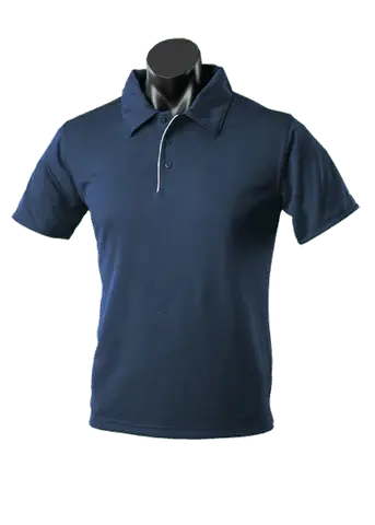 Aussie Pacific Men's Yarra Polo Shirt 1302 Casual Wear Aussie Pacific Navy/White S