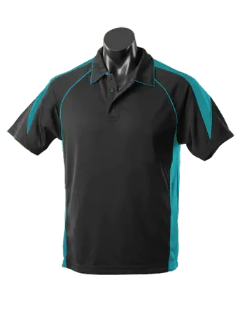 Aussie Pacific Premier Kids Polo Shirt 3301 Casual Wear Aussie Pacific Black/Teal 6