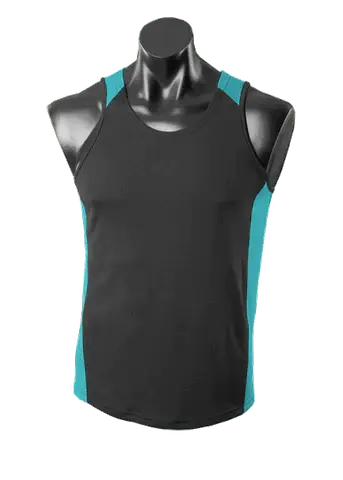 Aussie Pacific Premier Kids Singlet 3101 Casual Wear Aussie Pacific Black/Teal 6