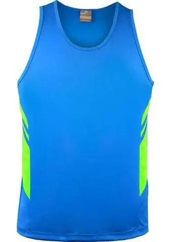 Aussie Pacific Tasman Kids Singlet 3111 Casual Wear Aussie Pacific Cyan/Neon Green 4