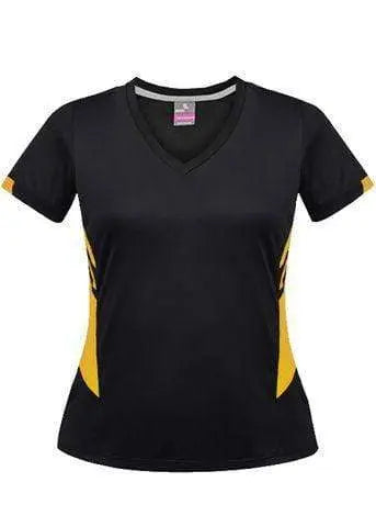 Aussie Pacific Tasman Ladies Tees 2211 Casual Wear Aussie Pacific Black/Gold 8