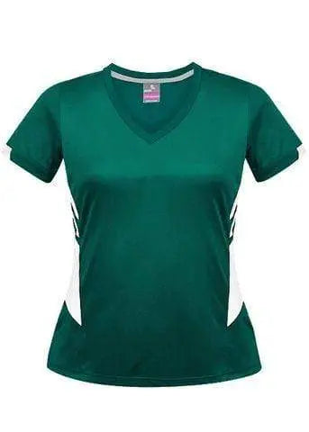 Aussie Pacific Tasman Ladies Tees 2211 Casual Wear Aussie Pacific Bottle/White 8