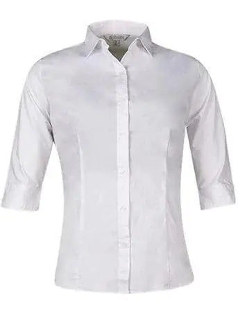 Aussie Pacific Ladies 3/4 Sleeve Shirt 2903T Corporate Wear Aussie Pacific White 4