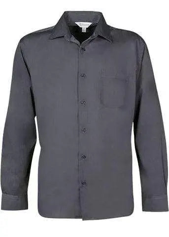 Aussie Pacific Grange Men's Long Sleeve Shirt 1902l Corporate Wear Aussie Pacific Shadow Grey XXS