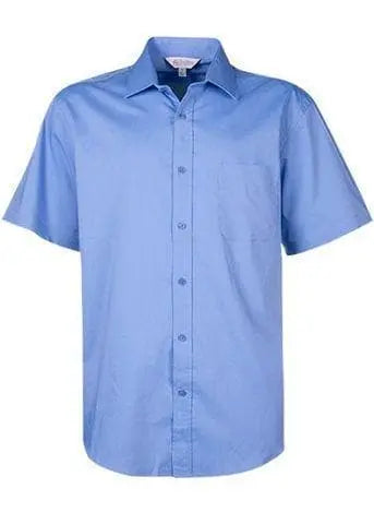Aussie Pacific Men's Mosman Short Sleeve Shirt 1903S Corporate Wear Aussie Pacific Mid Blue XXS