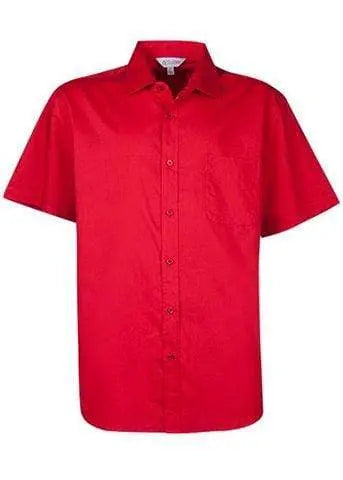 Aussie Pacific Men's Mosman Short Sleeve Shirt 1903S Corporate Wear Aussie Pacific Red XXS