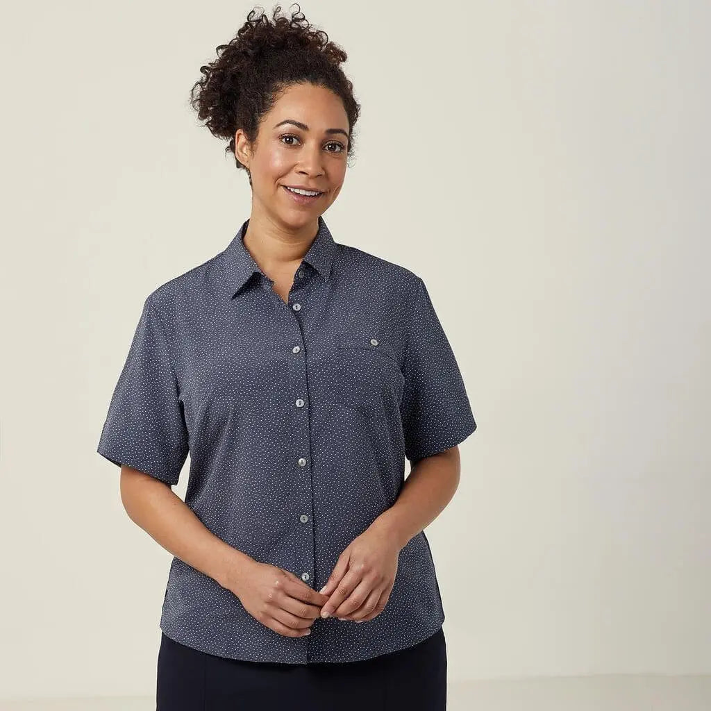 NNT Silvi Spot Print Short Sleeve Shirt CATU7H - City Workwear