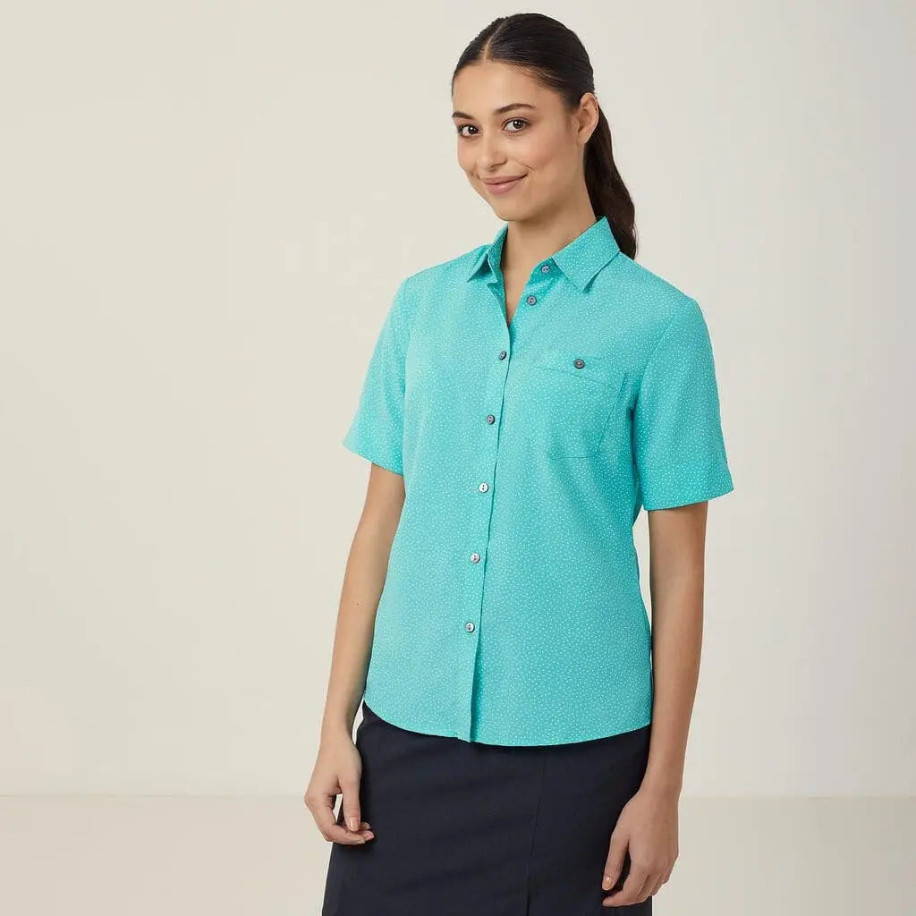 NNT Silvi Spot Print Short Sleeve Shirt CATU7H - City Workwear