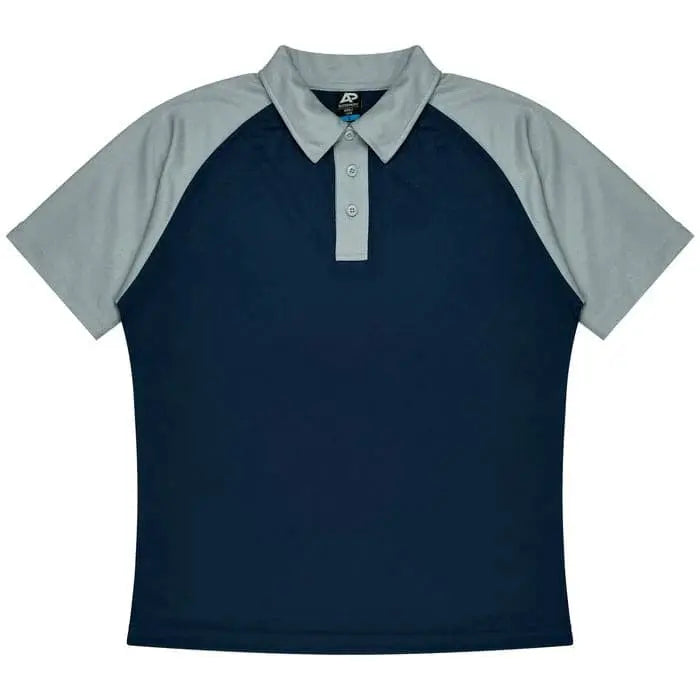 Aussie Pacific Manly Mens Polo 1318 Aussie Pacific NAVY/SILVER S