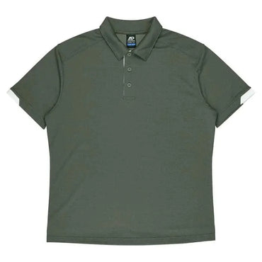 Aussie Pacific Morris Men's Polo Shirt 1317  Aussie Pacific ARMY GREEN/WHITE S