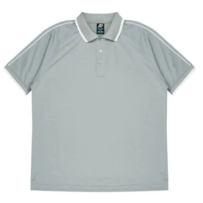 Aussie Pacific Double Bay Men's Polo Shirt 1322 Aussie Pacific SILVER/WHITE S