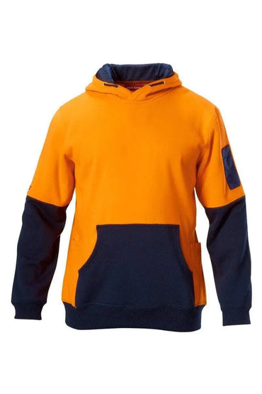 Hard Yakka 2 Tone Hi Vis Fleece Hoodie Y19325 Work Wear Hard Yakka