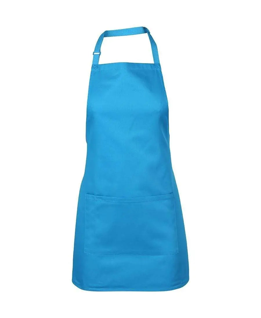 Jb's Wear Hospitality & Chefwear Aqua BIB 65x71cm / 86 x 50cm JB'S Chef/Hospitality Apron with Pocket 5A