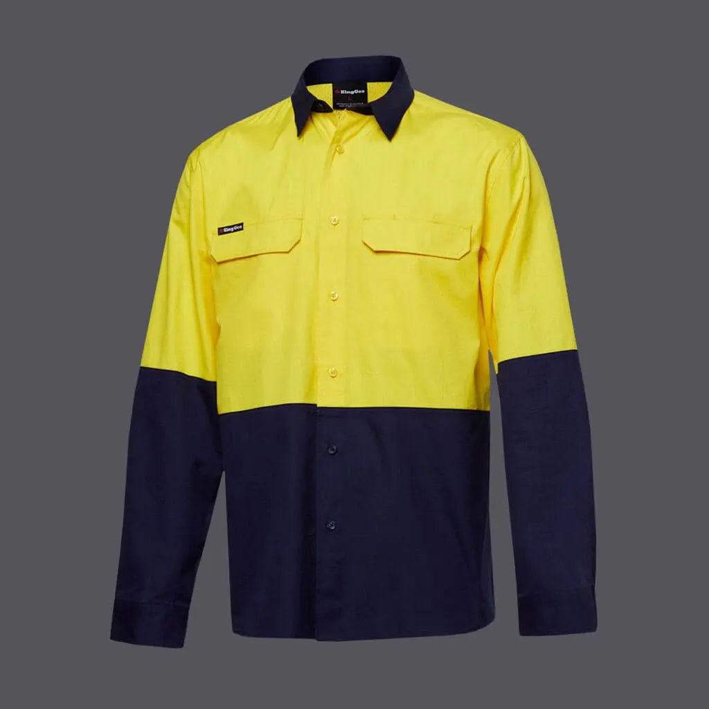 KingGee Workcool Pro Spliced Long Sleeve Work Shirt K54027 - City Workwear