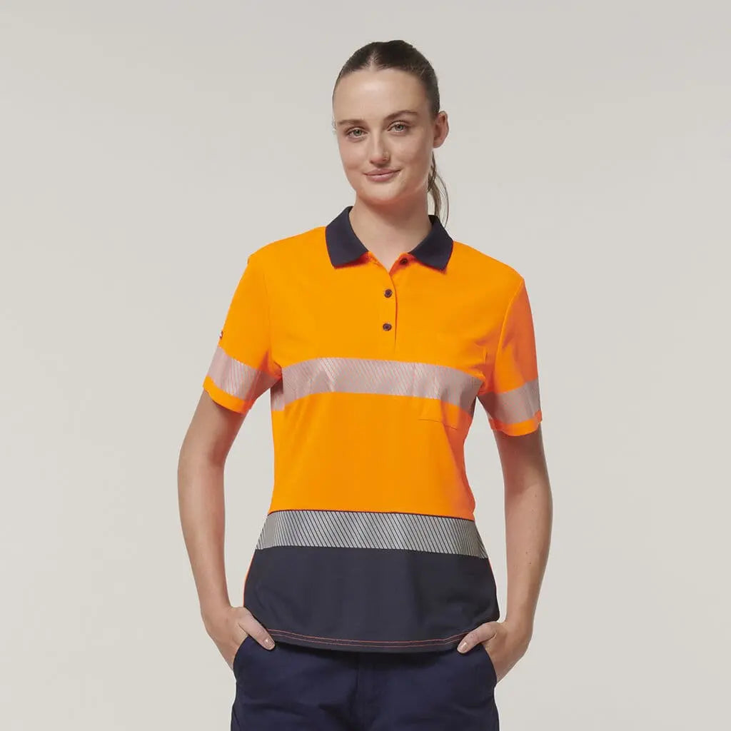 Hard Yakka Women's Hi Vis Taped Polo Shirt Y08602 - City Workwear