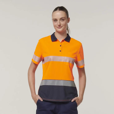 Hard Yakka Women's Hi Vis Taped Polo Shirt Y08602 - City Workwear