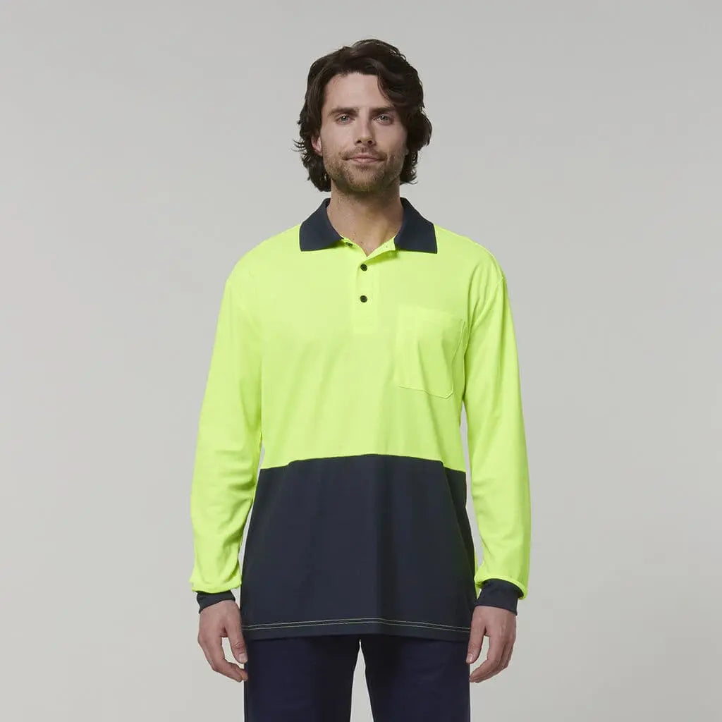 Hard Yakka Men's Long Sleeve Polo Shirt Y19617 - City Workwear