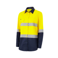 KingGee Women's Hi Vis Vented Spliced Long Sleeve Work Shirt K44221  Metro Workwear
