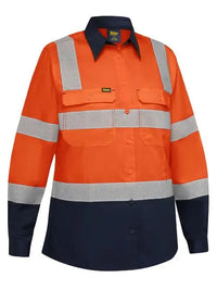 Bisley Women's Long Sleeve Taped Cool Lightweight Vented Shirt BL6396T  Metro Workwear