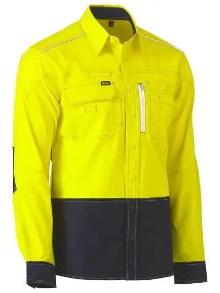 Bisley Flx & Move™ Two Tone Hi Vis Utility Shirt BS6177 Metro Workwear.